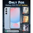 thumbnail image 4 of KOMI for Samsung Galaxy S24-FE Case: Clear Military Grade Drop Protection Anti Yellowing Slim Case - Rugged Shockproof Protective Transparent Cell Phone Cover Clear Magnetic, 4 of 5