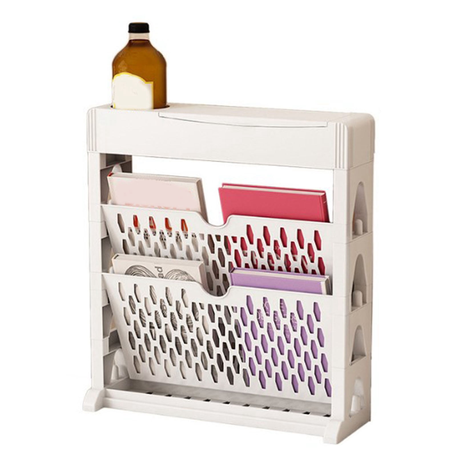 Bookshelf, Multifunctional Book Storage Shelf for Home, Office, School
