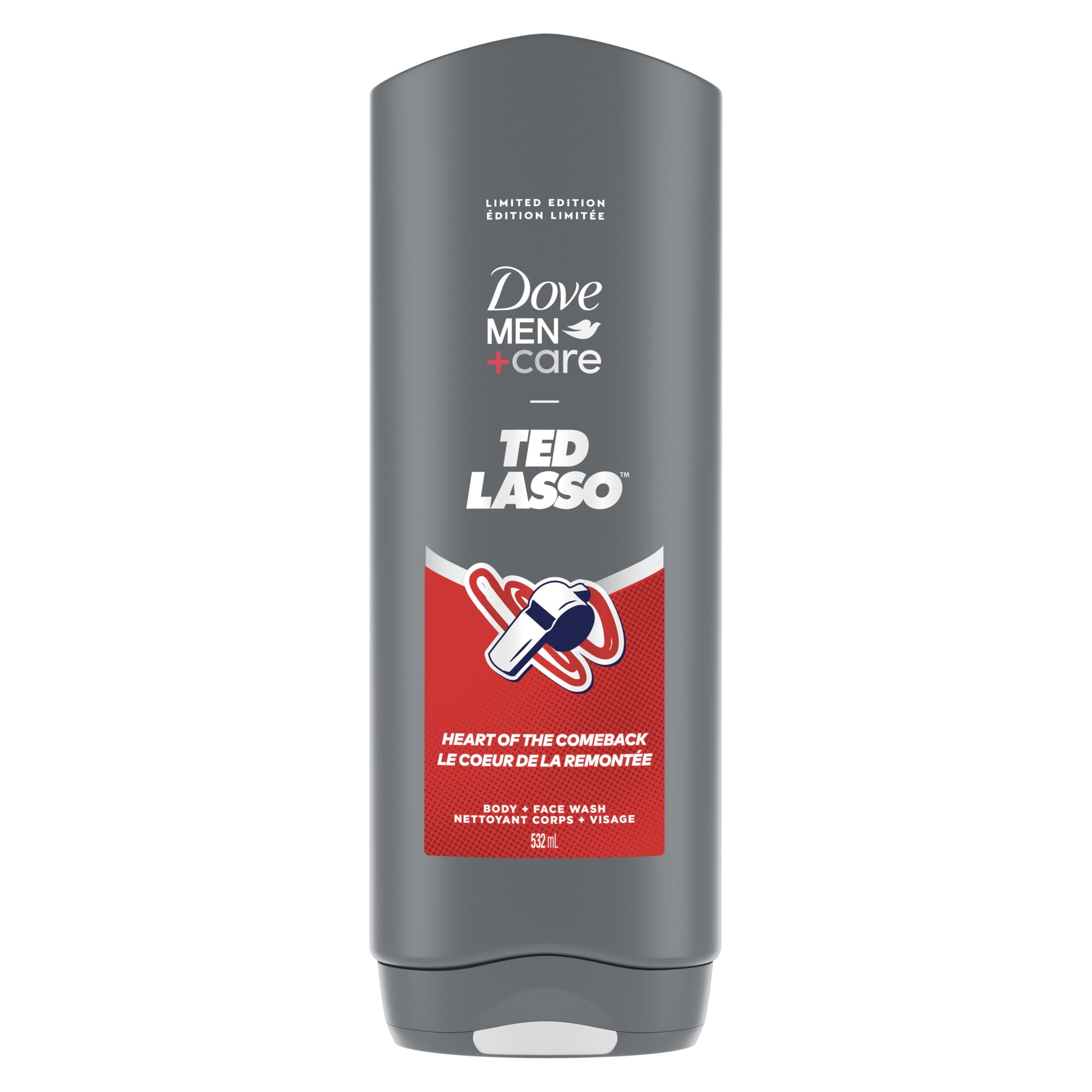 Dove Men+Care Ted Lasso Gel douche Cœur de la remontée, 532 ml | Édition limitée