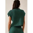 thumbnail image 3 of FOLUNSI Elegant V-Neck Cap Sleeve in Rich Green - Style Essential!, 3 of 8