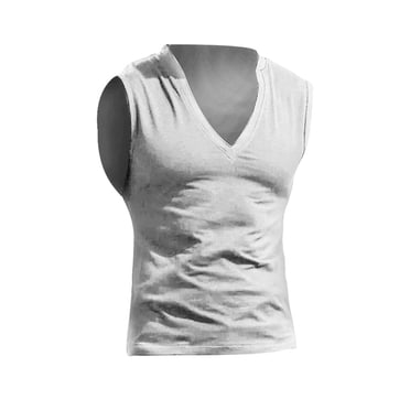 Ketyyh-chn99 Débardeurs pour Hommes Plage 2024 T-Shirts pour Hommes et Grands Hommes T-Shirt Ample Haut Blanc, TG