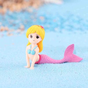 Aquarium Fish Tank Cute Little Mermaid Ornament Aquarium Fish Tank Desk Decoration Accessories Pet Accessories