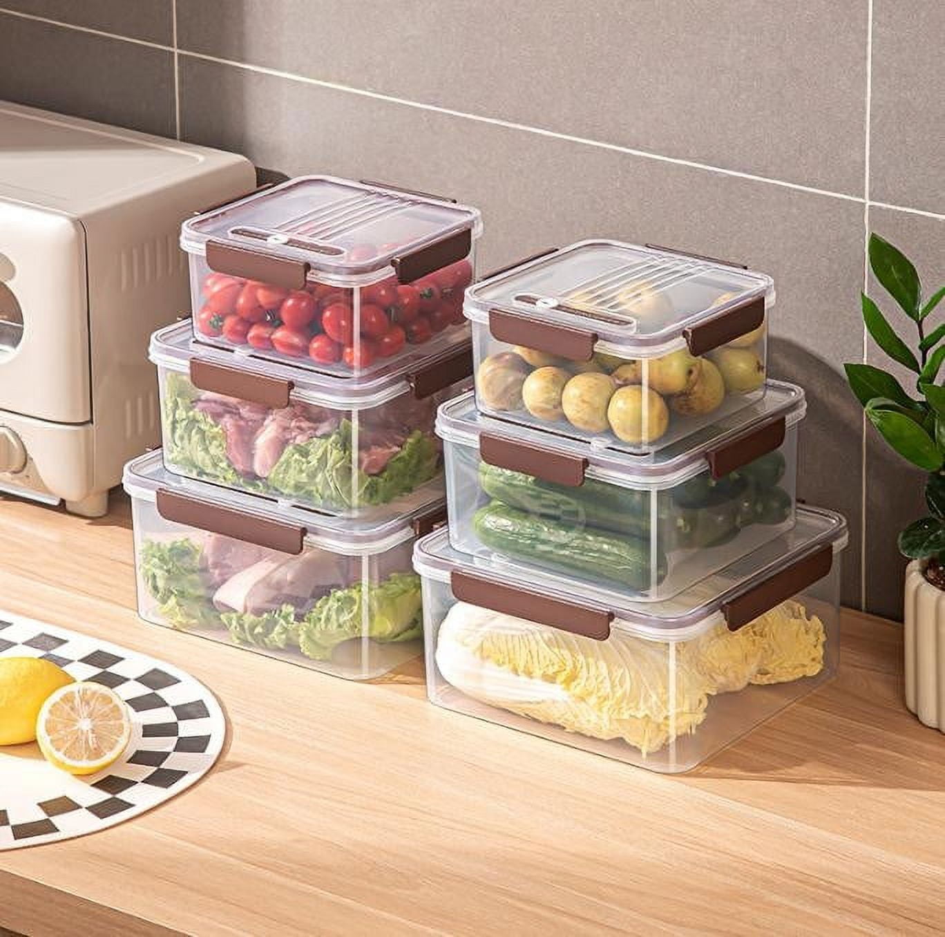 Dvkptbk Transparent Fresh-Keeping Box Timed To Keep Food Fresh with Refrigeration And Microwave Oven