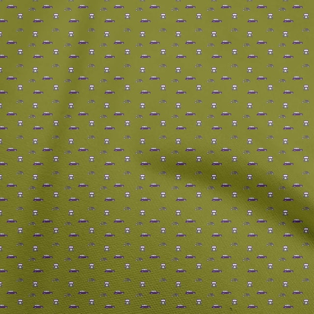 oneOone Polyester Spandex Lime Green Fabric Car Sewing Material Print Fabric By The Yard 56 Inch Wide