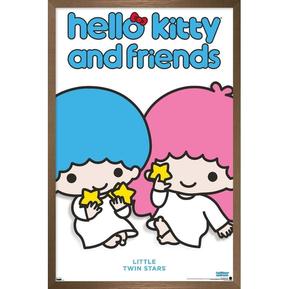 Hello Kitty and Friends: Hello - Little Twin Stars Feature Series Wall Poster with Pushpins, 22.375" x 34"
