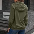 thumbnail image 5 of Dvkptbk Veste à Capuche pour Femmes Imperméable à Contraste de Couleurs Coupe-Vent en Solde, 5 of 5