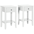 thumbnail image 1 of HOMCOM Side Table Set of 2, End Tables with Drawer and Bottom Shelf, 1 of 10