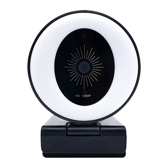 CUITING 1080P High Resolution Webcam with Adjustable Light and Noise-reducing Microphones USB WebCam for Online Learning Meeting and Video Recording Suitable for Windows iOS Android etc.