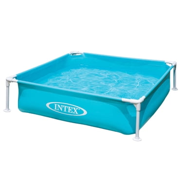 Intex 4ft x 12in Mini Frame Kiddie Beginner Swimming Pool, Ages 3 and Up, Blue
