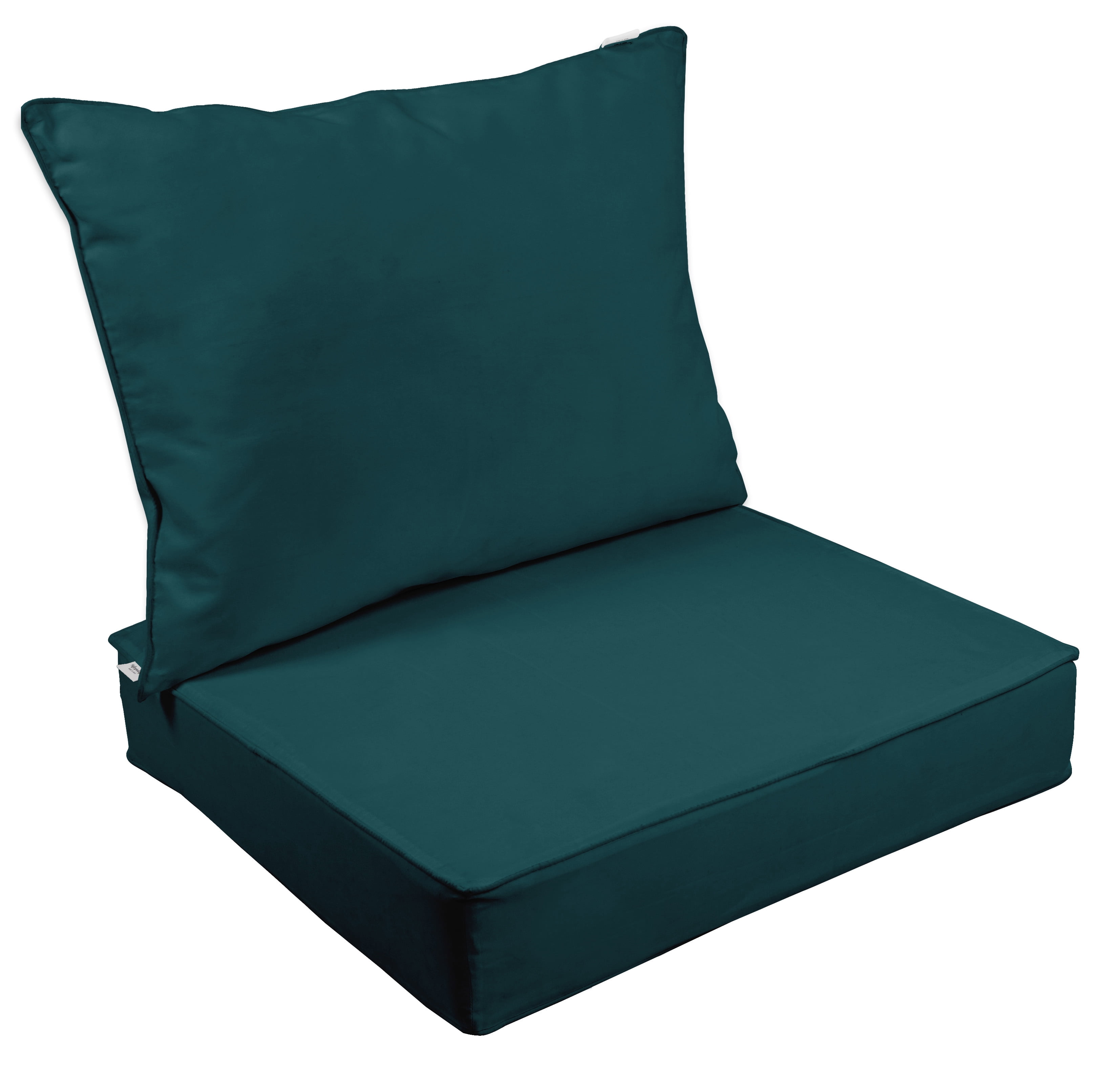 Vargottam Outdoor Deep Seat Patio Cushions Set 2pcs Seat Set All Weather Replacement Cushion Patio Seat And Back Cushion Set 25"x25"x5" Inches-Teal Blue