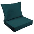 thumbnail image 1 of Vargottam Outdoor Deep Seat Patio Cushions Set 2pcs Seat Set All Weather Replacement Cushion Patio Seat And Back Cushion Set 25"x25"x5" Inches-Teal Blue, 1 of 9