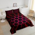 thumbnail image 4 of Erosebridal Abstract Bedding Twin Comforter Set for Teens, Modern Honeycomb Down Comforter, Stripes Decor, Reversible, 4 of 8