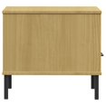 thumbnail image 4 of vidaXL Table de Chevet avec Pieds en Métal Bois Massif Pin Brun OSLO, 4 of 5