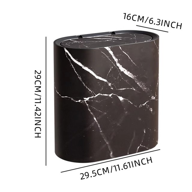 JJKBVCLO Double Plastic Trash Can With Top Lid Narrow Space Design For Kitchen Living Room Bathroom