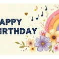 thumbnail image 3 of Colorful Flower Themed Happy Birthday Banner Background Party Decorations Backdrop for Birthday Party Photography Props Decor Happy Events, 3 of 3