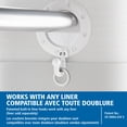 thumbnail image 4 of Mainstays Nolan Easy Hang Fabric Shower Curtain with View and Built-in Rings, 70” x 74”, White, 4 of 9
