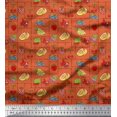 thumbnail image 1 of Soimoi Poly Georgette Fabric Mix Fruits Decor Fabric Printed Yard 52 Inch Wide, 1 of 3
