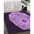 thumbnail image 3 of Ahgly Company Tapis d'Intérieur Lavables en Machine, Carré Transitionnel Orchidée Violet, Carré de 3', 3 of 7