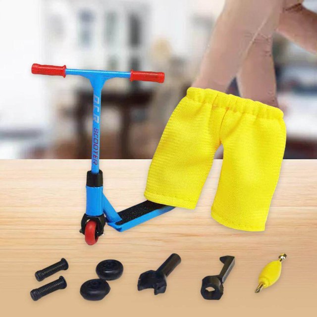 pitrice Trottinette pour Doigts à Deux Roues Planche à Doigts Trottinette Planche à Roulettes pour Doigts Trottinette Planche à Roulettes pour Doigts Jouet Fantaisie pour Doigts Cadeaux de Fête Bluie
