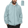 thumbnail image 1 of SHTXOZHI Manteau de Pluie pour Homme Imperméable Coupe-Vent Pliable à Capuche Imperméable pour Plein Air Randonnée Voyage, 1 of 6