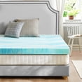 thumbnail image 1 of EDX King Size Memory Foam Mattress Toppers, Bed Topper Pad Cooling Gel Infused Soft Comfy Padding Breathable for Sleeper Sofa Couch RV Camper, CertiPUR-US Certified, 2 Inch Thick, 1 of 8
