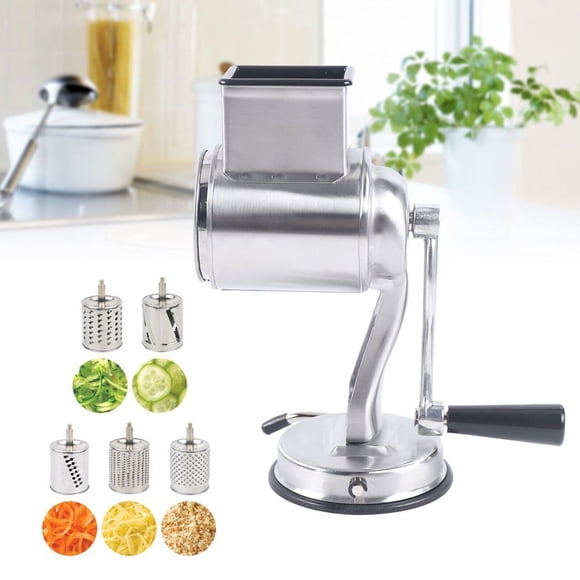 CHUANK Rotary Cheese Grater Hand Drum Slicer Crank Vegetable Chopper Stainless Steel