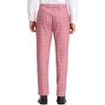 thumbnail image 3 of INSPIRE CHIC Men's Dress Plaid Printed Business Checked Pants 32 Pink White, 3 of 7