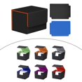 thumbnail image 2 of DYNWAVECA Card Deck Box Organizer Magnetics Closure Durable Standard Sports Cards Case Black Orange, 2 of 10