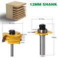 thumbnail image 2 of Graflsoa 2-Piece Adjustable Slot Cutter Set with 6 Interchangeable Blades, 8mm/12mm Shank, Ideal for Woodworking and DIY Projects, Compact and Durable Alloy Construction, 2 of 6