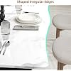 thumbnail image 4 of Rectangular Dining Table for 6-8 People, 78.7” Long Kitchen Table with Irregular Curved Edge, 15mm MDF Desktop & Metal Frame, Waterproof Scratch-Resistant Dining Room Table for Home Office,White, 4 of 7