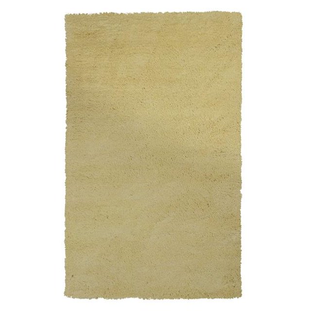HomeRoots 352661 5 x 7 ft. Polyester Canary Yellow Area Rug