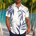 thumbnail image 2 of Pisexur T-shirts pour Hommes, Mode Décontractée Imprimée avec Poche, Boutons, Manches Courtes, Col Rabattu, Chemise de Golf Bleue, 2TG, 2 of 7