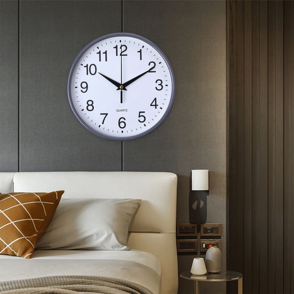 LSLJS Home Living Room Study Round Suction Wall Decoration Wall Hanging Clock Hotel Digital Decoration Easy Clock 7.87 Inch, Wall Mounted Clock