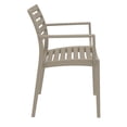 thumbnail image 4 of Compamia Artemis Outdoor Patio Dining Arm Chair in Taupe, 4 of 9