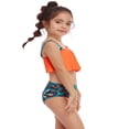 thumbnail image 4 of Family Matching Swimwear Mom and Daughter Patchwork Bra Ruffled Tops with Briefs Swimsuit, 4 of 6
