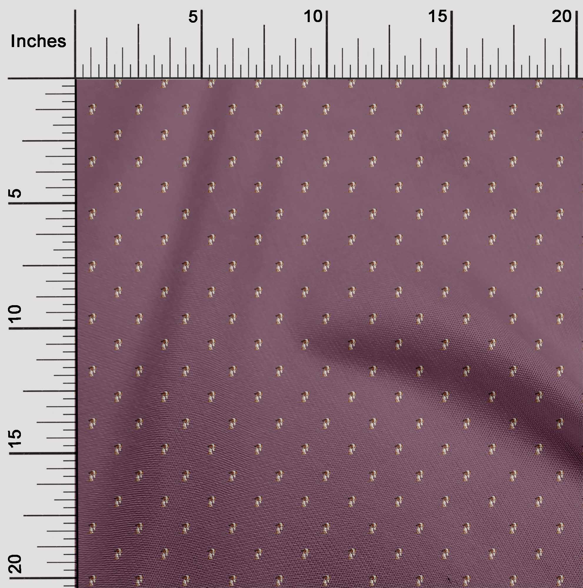 oneOone Viscose Chiffon Fabric Cartoon Dog Print Fabric by Yard 42 Inch Wide