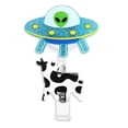 thumbnail image 1 of Wzzjkit UFO Cow Abduction Badge Reel, 1 of 2