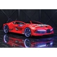 thumbnail image 2 of Aero Extreme Twin Race Car Bed with Led Lights & Sound Fx, Free Mattress Included, Children's Racing Theme Bed, 2 of 3