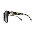 thumbnail image 4 of Timeless Classic Slick Oversize Cat Eye Mod Chic Plastic Sunglasses Black Flower Smoke, 4 of 4