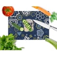 thumbnail image 2 of Carolines Treasures BB5113LCB Blue Flowers Fawn Pug Glass Cutting Board - Large, 2 of 2