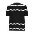 thumbnail image 4 of Pisexur Hauts pour Femmes, Hauts de Sortie pour Femmes & T-Shirt à Manches Courtes Col Rond Imprimé, Haut Ample, Hauts de Printemps pour Femmes Noir, P, 4 of 6