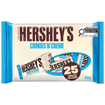 HERSHEY'S COOKIES N CRÈME Snack Size Candy Bars,