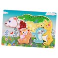 thumbnail image 4 of HILABEE Wooden Animal Puzzles Early Educational Animal Recognition Shape Matching Puzzle Bear, 4 of 9