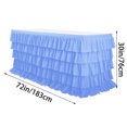 thumbnail image 1 of Tables for Parties,5-Layer Pleated Tablecloth for Party and Various Shape Tables, 1 of 2