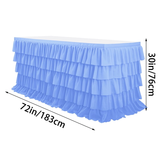 Tables for Parties,5-Layer Pleated Tablecloth for Party and Various Shape Tables