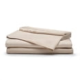thumbnail image 1 of Sleepgram Draps de Lit Double en Viscose de Bambou avec 2 Taies d'Oreiller, Sable, 1 of 11