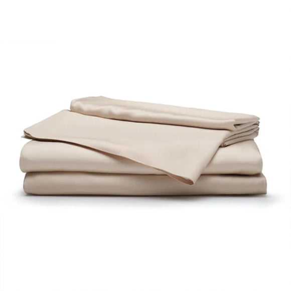 Sleepgram Viscose from Bamboo Full Bed Sheets w/2 Pillowcases, Sand