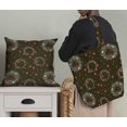 thumbnail image 5 of Soimoi Green Poly Georgette Fabric Wreath & Dots Print Sewing Fabric Yard 52 Inch Wide, 5 of 5
