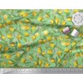 thumbnail image 2 of Soimoi Rayon Crepe Fabric Leaves,Floral & Lemon Vegetable Print Sewing Fabric Yard 46 Inch Wide, 2 of 3