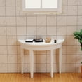 thumbnail image 5 of CIMAXIC Modèle de Bureau 3 Pcs Mini Demi-Rond Bureau d'Entrée Modèle Mini Maison Simulation Mobilier Bureau,3.46"X2.56"X1.18 Pouces, 5 of 5